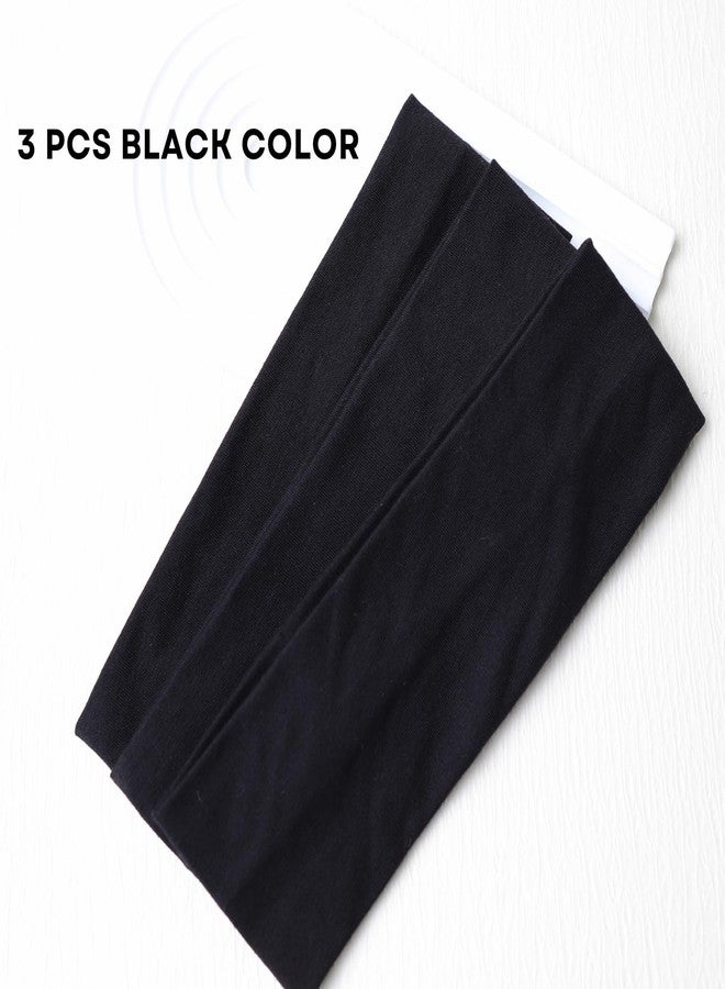 RJMBMUP Headbands for Women 3 PCS Cotton Non Slip Hair Bands Sweat Thick Headband Hair Accessories - Image 5